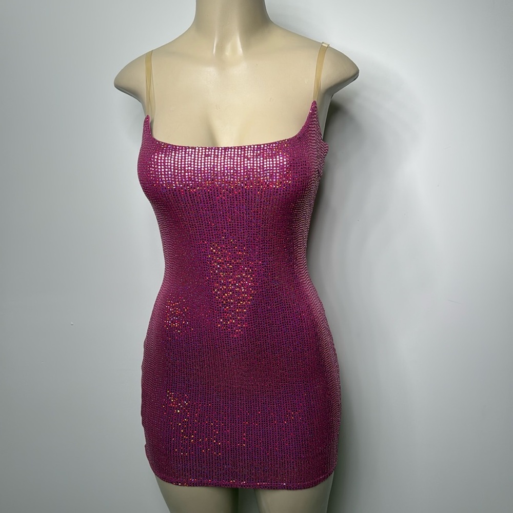 Cherry Mellow small pink sparkly mini dress